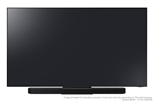 Samsung Q-Symphony soundbar (HW-Q700B) with 3 Channels, 1 subwoofer Channel, and 2 up-Firing Channels, Dolby True HD with Google & Alexa Smart Speaker (Black)