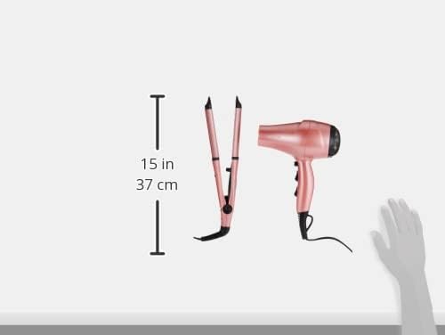 Geepas 4 in 1 Portable Hair Dryer, Straightener, Curler with Eva Bag Dressing Set