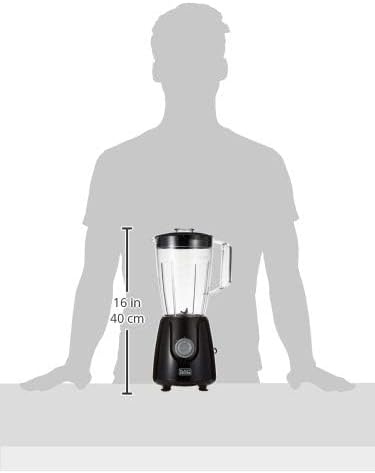 Black & Decker Blender with Grinder Mills, 400W Power, 1.5L with 300ml 2 Grinding Mills, Stainless Steel Blades and Two Pulse Control for Fine and Grinding of Coffee Herbs, 2 years warranty, BX440-B5