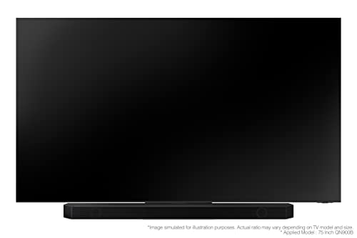 Samsung Q-Symphony soundbar (HW-Q700B) with 3 Channels, 1 subwoofer Channel, and 2 up-Firing Channels, Dolby True HD with Google & Alexa Smart Speaker (Black)