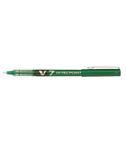 Pilot V7 Hi-Tecpoint Rollerball Pen, 0.7 mm Tip - Green