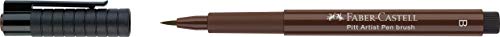 Faber-Castell Art & Graphic Pitt Artist Pen Brush India Ink Pen, Black, Single Pitt Pen, For Art, Craft, Drawing, Sketching, Home, School, University, Colouring