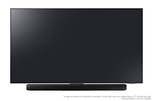 Samsung Q-Symphony soundbar (HW-Q700B) with 3 Channels, 1 subwoofer Channel, and 2 up-Firing Channels, Dolby True HD with Google & Alexa Smart Speaker (Black)