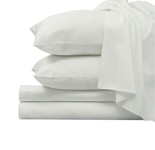 Pizuna Pure 100% Luxury Cotton Full Size Bed Sheets Set Dark Grey, 1000 Thread Count Long Staple Cotton Sateen Thick Sheet & Pillowcase Set, Deep Sheets fits 15" (Combed Cotton Bed Sheets Set)