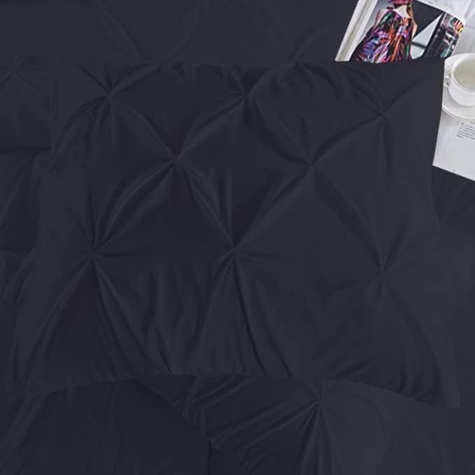 Premium Quality - King/California King Size (94" x 104") Inches, 3Pcs Pinch Pleated Comforter Set, 400GSM 100% Egyptian Cotton 800 Thread Count - Chocolate Solid