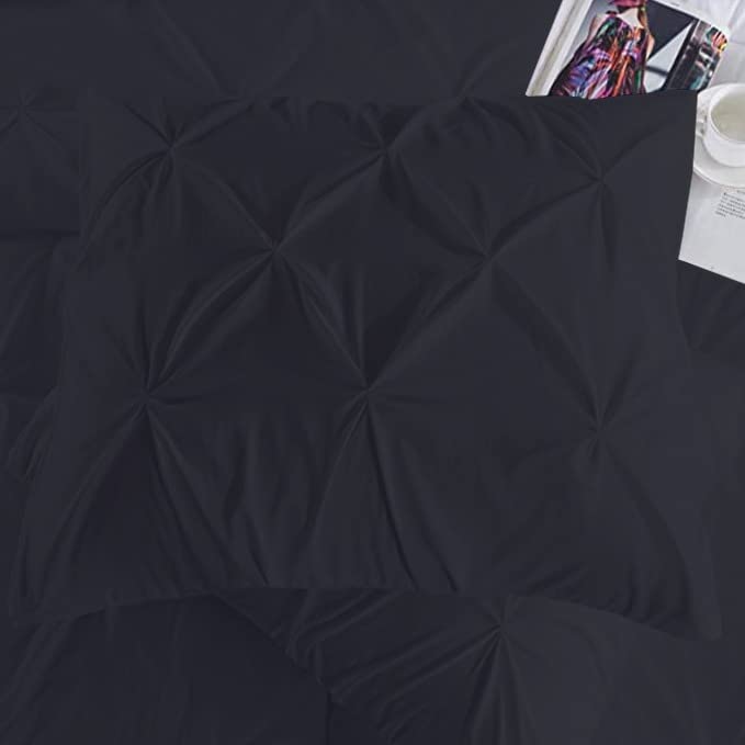 Premium Quality - King/California King Size (94" x 104") Inches, 3Pcs Pinch Pleated Comforter Set, 400GSM 100% Egyptian Cotton 800 Thread Count - Chocolate Solid