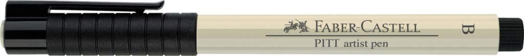 Faber-Castell Art & Graphic Pitt Artist Pen Brush India Ink Pen, Black, Single Pitt Pen, For Art, Craft, Drawing, Sketching, Home, School, University, Colouring