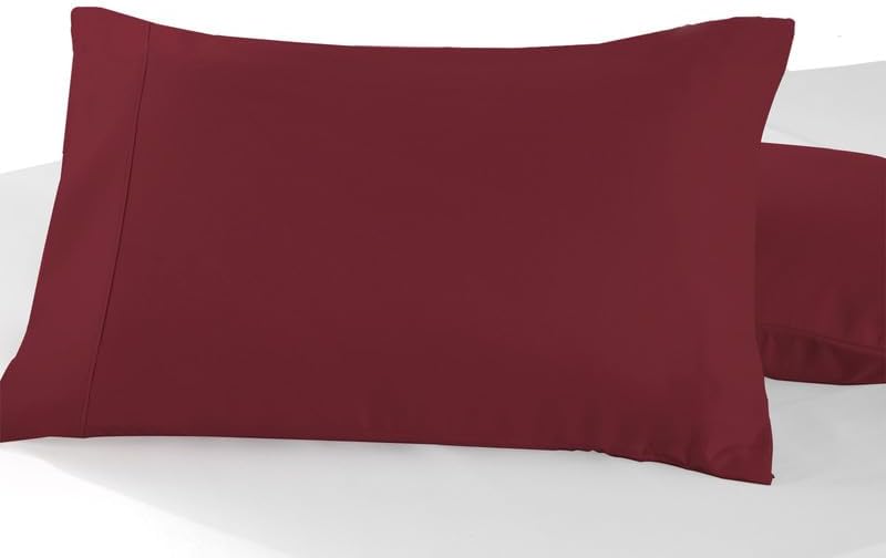 Pizuna Soft 100% Long Staple Cotton Breathable Cool Satin King Pillowcase Set of 2, Ivory, 18" x 18"