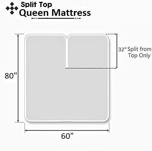Split Head California King Sheets Sets for Adjustable Beds - 100% Egyptian Cotton 800TC Split Head Flex Top 18" Deep Pocket - 34" Top Split Cal-King, White Solid