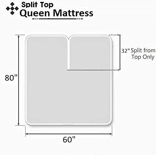 Split Top California King Sheets Split Head California King Sheets Sets for Adjustable Beds- 100% Egyptian Cotton 800TC Split Head Flex Top 18" Deep Pocket - 32" Top Split Cal-King, Light Blue Solid