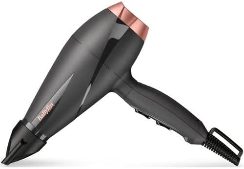 Babyliss Smooth Pro 2100W Professional Hair Dryer For Men & Women Salon Ionic Hairdryer with Powerful Blow Dryer, Curly & Straight Hair - 6709U Black