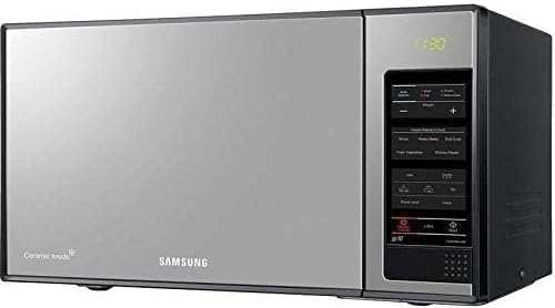 SAMSUNG 40 Liters Microwave Grill Microwave Oven Silver With Ceramic Interior & Mirror Design MG402MADXBB 1 Year Warranty, Steel