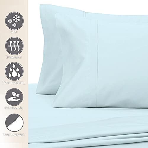 Pizuna Pure 100% Cotton Pillow Cases Queen Size Set of 2 Rio Red, Luxurious 400 Thread Count Long Staple Cotton Sateen with Envelope Closure (Combed Rio Red Cotton Pillow Cases Queen)