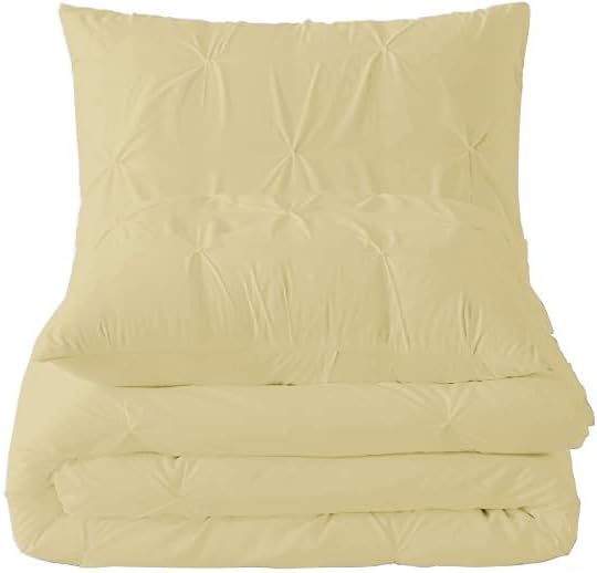 Premium Quality - King/California King Size (94" x 104") Inches, 3Pcs Pinch Pleated Comforter Set, 400GSM 100% Egyptian Cotton 800 Thread Count - Chocolate Solid