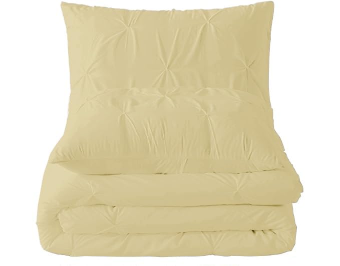 Premium Quality - King/California King Size (94" x 104") Inches, 3Pcs Pinch Pleated Comforter Set, 400GSM 100% Egyptian Cotton 800 Thread Count - Chocolate Solid