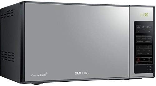 SAMSUNG 40 Liters Microwave Grill Microwave Oven Silver With Ceramic Interior & Mirror Design MG402MADXBB 1 Year Warranty, Steel
