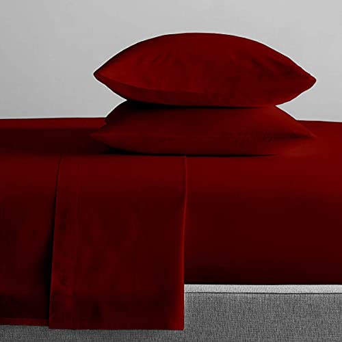 Queen Size Pure Egyptian Cotton Bed Sheets Set, 800 Thread Count Silver Solid (6 PC) Bedding and PillowCases – Egyptian Cotton Sheets Queen Size Bed - Sateen Sheets - 18” Deep Pocket Sheets