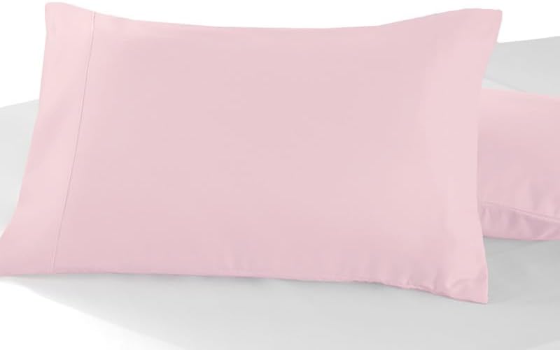 Pizuna Soft 100% Long Staple Cotton Breathable Cool Satin King Pillowcase Set of 2, Ivory, 18" x 18"