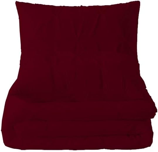Premium Quality - King/California King Size (94" x 104") Inches, 3Pcs Pinch Pleated Comforter Set, 400GSM 100% Egyptian Cotton 800 Thread Count - Chocolate Solid