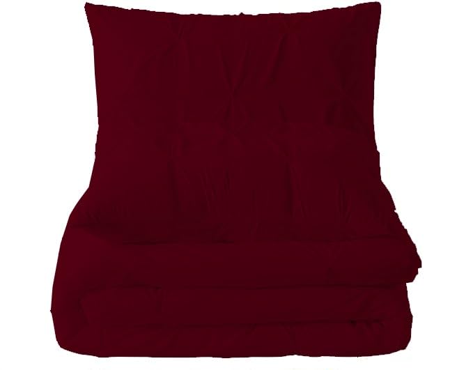 Premium Quality - King/California King Size (94" x 104") Inches, 3Pcs Pinch Pleated Comforter Set, 400GSM 100% Egyptian Cotton 800 Thread Count - Chocolate Solid