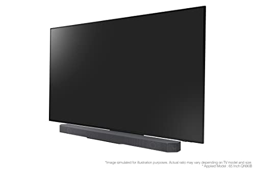 Samsung Q-Symphony soundbar (HW-Q700B) with 3 Channels, 1 subwoofer Channel, and 2 up-Firing Channels, Dolby True HD with Google & Alexa Smart Speaker (Black)