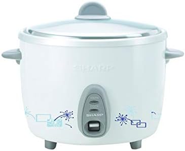 Sharp 700W 1.8L(10 Cups) 2-in-1 Non-Stick Rice Cooker & Food Steamer with Keep Warm Function, White - KS-H188G-W3