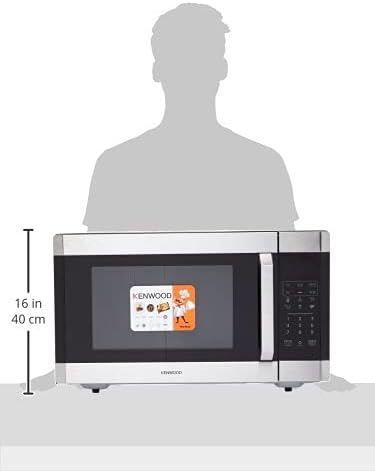 KENWOOD 30L Microwave Oven with Grill, Convection, Digital Display, 5 Power Levels, Defrost Function, Stainless Steel, Auto Menu, 95 Minutes Timer, Clock Function 900W MWM31.000BK Black/Silver