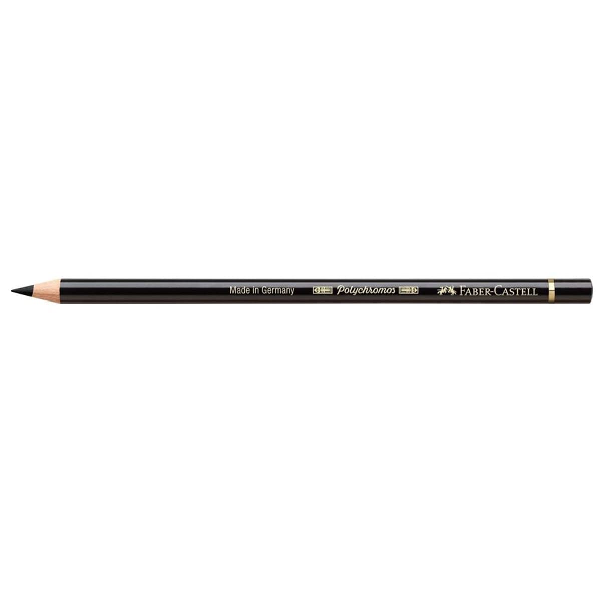 Faber-Castell Art & Graphic Polychromos Colour Pencil, (199), Black, for Art, Craft, Drawing, Sketching, Home, School, University, Colouring