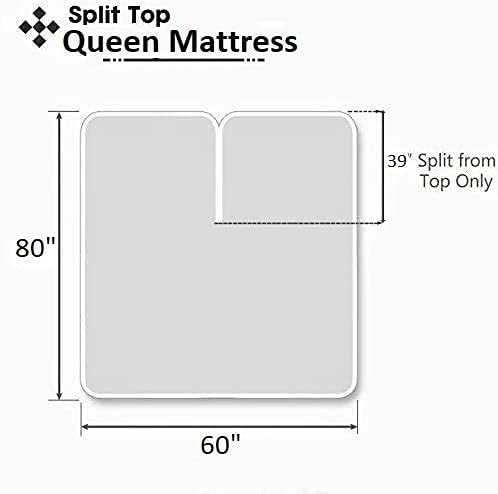Split Top California King Sheets Split Head California King Sheets Sets for Adjustable Beds- 100% Egyptian Cotton 800TC Split Head Flex Top 18" Deep Pocket - 32" Top Split Cal-King, Light Blue Solid