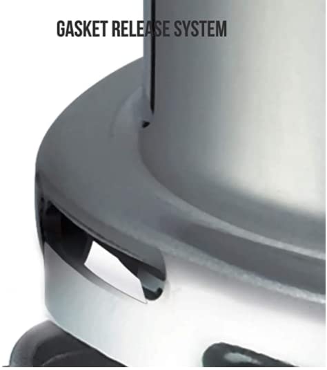 Prestige Popular Pressure Cooker | Aluminium Cooker with Lid 5 Ltr| Silver