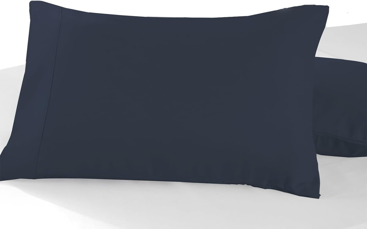 Pizuna Soft 100% Long Staple Cotton Breathable Cool Satin King Pillowcase Set of 2, Ivory, 18" x 18"