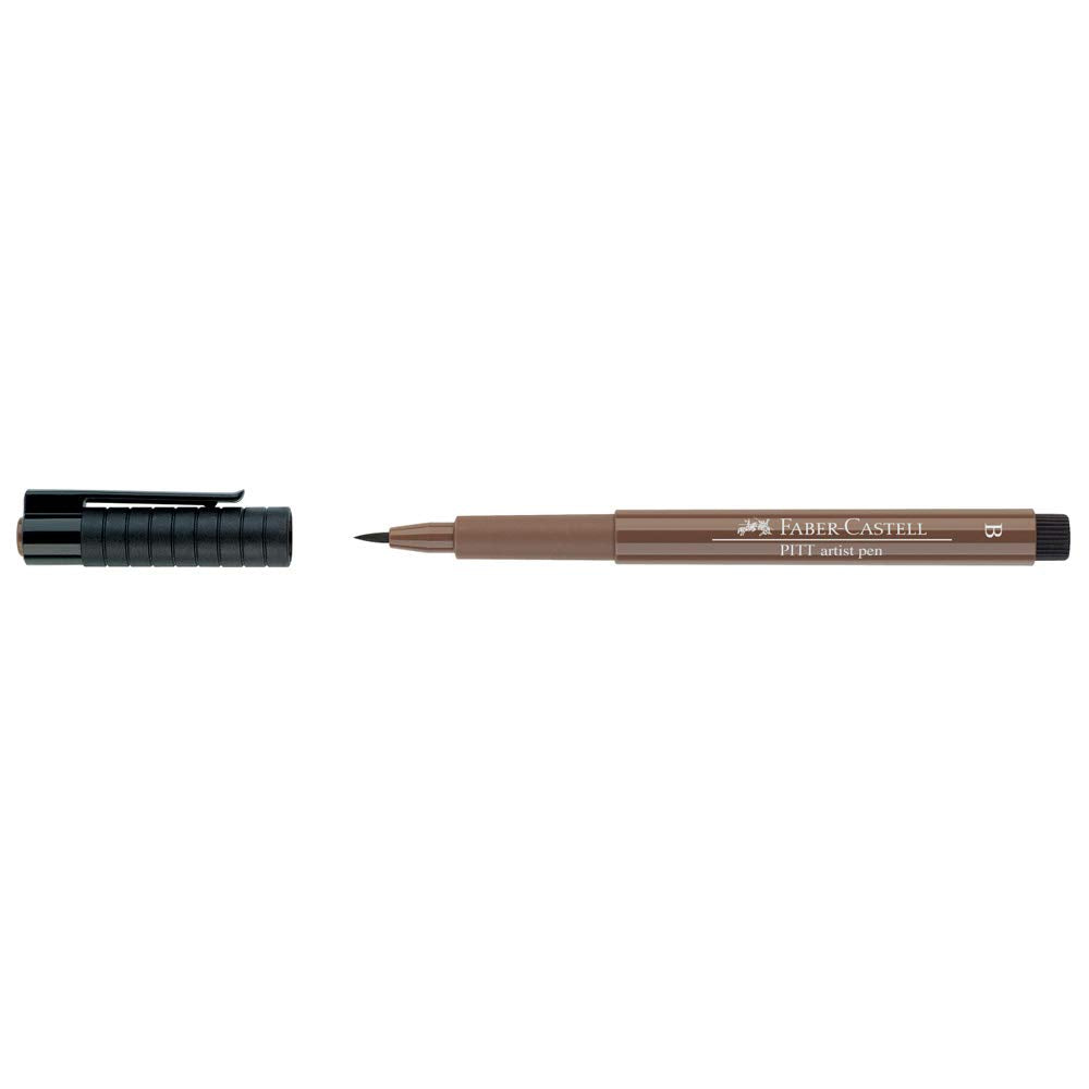 Faber-Castell Art & Graphic Pitt Artist Pen Brush India Ink Pen, Black, Single Pitt Pen, For Art, Craft, Drawing, Sketching, Home, School, University, Colouring