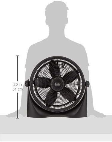 Black & Decker 60W Stand Fan 16 Inch Diameter, 90° Wide Swing 3 Speeds Plus Modes And 5AS Blade, For The Perfect Temperature FS1620-B5 2 Years Warranty