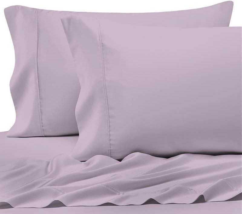 Pizuna Pure 100% Cotton Pillow Cases Queen Size Set of 2 Rio Red, Luxurious 400 Thread Count Long Staple Cotton Sateen with Envelope Closure (Combed Rio Red Cotton Pillow Cases Queen)