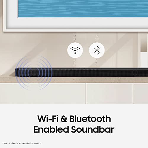 Samsung Q-Symphony soundbar (HW-Q700B) with 3 Channels, 1 subwoofer Channel, and 2 up-Firing Channels, Dolby True HD with Google & Alexa Smart Speaker (Black)