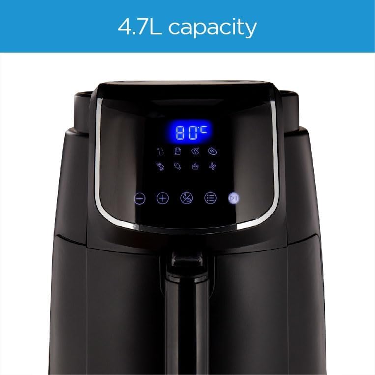 Midea 7.3L Extra Large Digital Air Fryer 1500W with Large See-Through Window, Dual Frying Functions, 8 Functions with Digital Panel, Dual Cyclone Rapid Hot Technology, Largest Oil Less Fryer, MFCY75A2