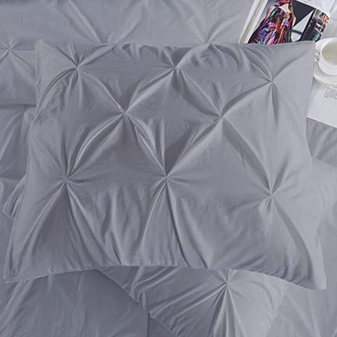 Premium Quality - King/California King Size (94" x 104") Inches, 3Pcs Pinch Pleated Comforter Set, 400GSM 100% Egyptian Cotton 800 Thread Count - Chocolate Solid