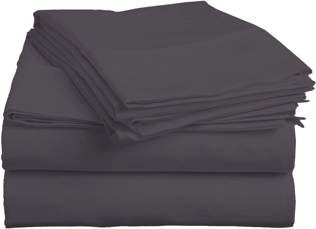 Split Head Flex King Sheets Sets for Adjustable Beds, Top Split King Sheet Set 4 Pcs, 800TC 100% Egyptian Cotton 18" Inch Deep Pocket - Split Down 34 inches from The Top, Navy Blue Stripe