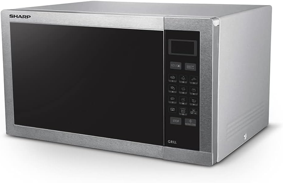 Sharp 34 Liters 1100 Watts Stainless Steel Digital Combination Microwave Oven With Grill, Silver - R-77At-St"Min 1 year manufacturer warranty"