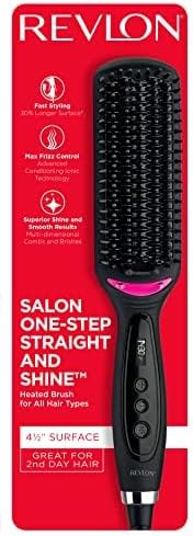 Revlon Hair Straightening and Styling Brush | Great for Second Day Styling (4-1/2 in)
