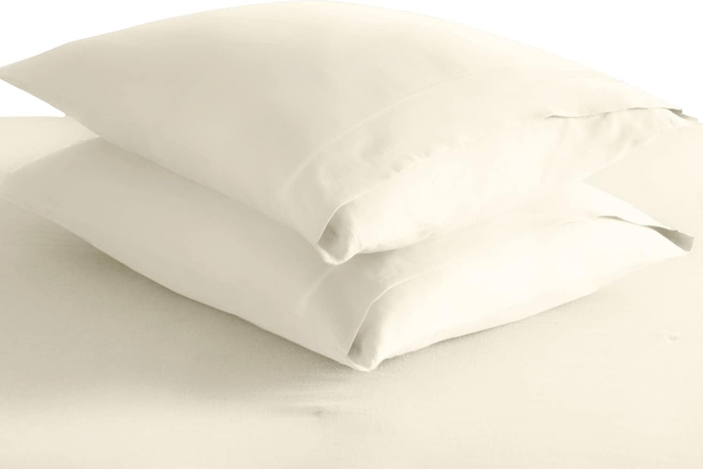 Pizuna Pure 100% Cotton Pillow Cases Queen Size Set of 2 Rio Red, Luxurious 400 Thread Count Long Staple Cotton Sateen with Envelope Closure (Combed Rio Red Cotton Pillow Cases Queen)