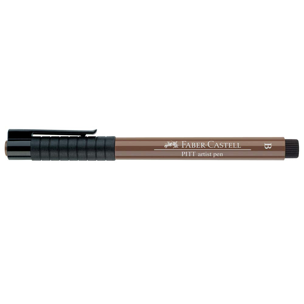 Faber-Castell Art & Graphic Pitt Artist Pen Brush India Ink Pen, Black, Single Pitt Pen, For Art, Craft, Drawing, Sketching, Home, School, University, Colouring