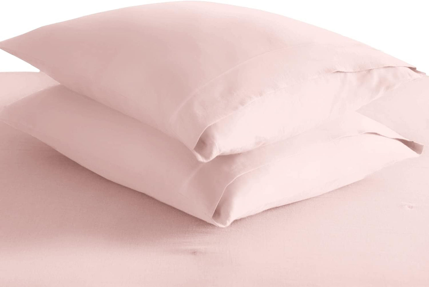 Pizuna Pure 100% Cotton Pillow Cases Queen Size Set of 2 Rio Red, Luxurious 400 Thread Count Long Staple Cotton Sateen with Envelope Closure (Combed Rio Red Cotton Pillow Cases Queen)