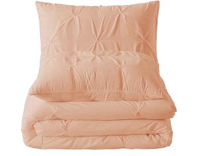 Premium Quality - King/California King Size (94" x 104") Inches, 3Pcs Pinch Pleated Comforter Set, 400GSM 100% Egyptian Cotton 800 Thread Count - Chocolate Solid