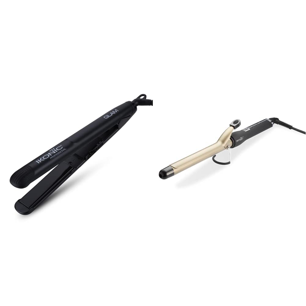 Ikonic Glam Hair Straightener For Women With Professional Cutting-Edge Floating Tourmaline Ceramic Plates Ideal For Straighteneing, Curls, Waves Auto Controlled Heat Setting Super Stylish Lightweight Travel Friendly Quick Heat Up & Easy To Use