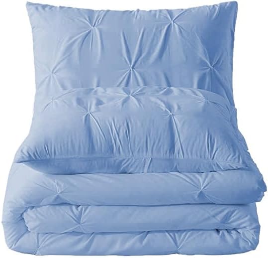 Premium Quality - King/California King Size (94" x 104") Inches, 3Pcs Pinch Pleated Comforter Set, 400GSM 100% Egyptian Cotton 800 Thread Count - Chocolate Solid