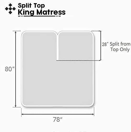 Split Head California King Sheets Sets for Adjustable Beds - 100% Egyptian Cotton 800TC Split Head Flex Top 18" Deep Pocket - 34" Top Split Cal-King, White Solid