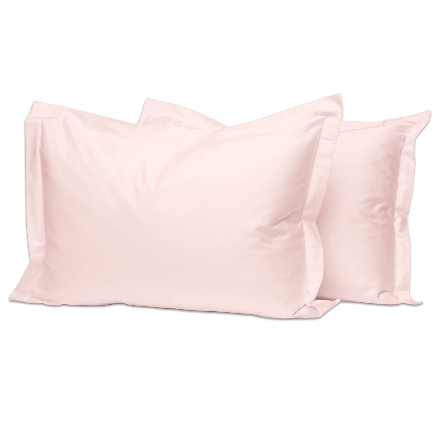 Pizuna Pure 100% Cotton Pillow Shams King Size Set of 2 Baby Blue, Luxurious 400 Thread Count Long Staple Cotton Sateen with Envelope Closure (Combed Baby Blue Cotton Pillow Shams King)