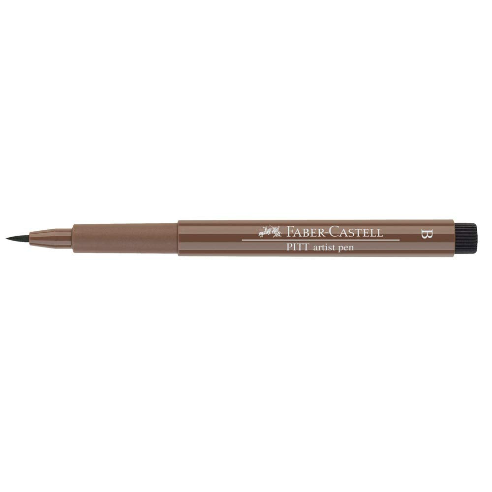 Faber-Castell Art & Graphic Pitt Artist Pen Brush India Ink Pen, Black, Single Pitt Pen, For Art, Craft, Drawing, Sketching, Home, School, University, Colouring