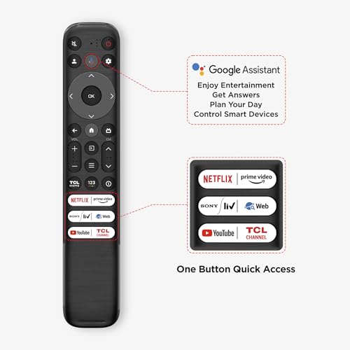 TCL 164 cm (65 inches) 4K Ultra HD Smart QLED Google TV 65C645 (Black)